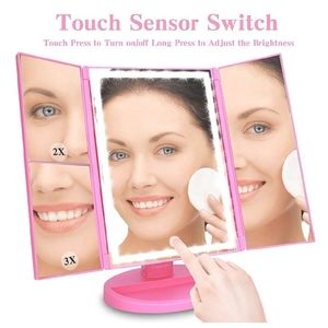 Makeup mirror with 36 LED LIGHTS TRIFOLD VANITY